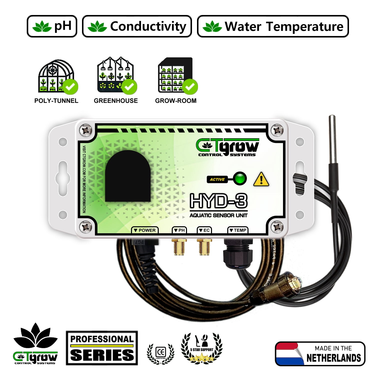 HYD-3AC – pH / EC Sensor Unit