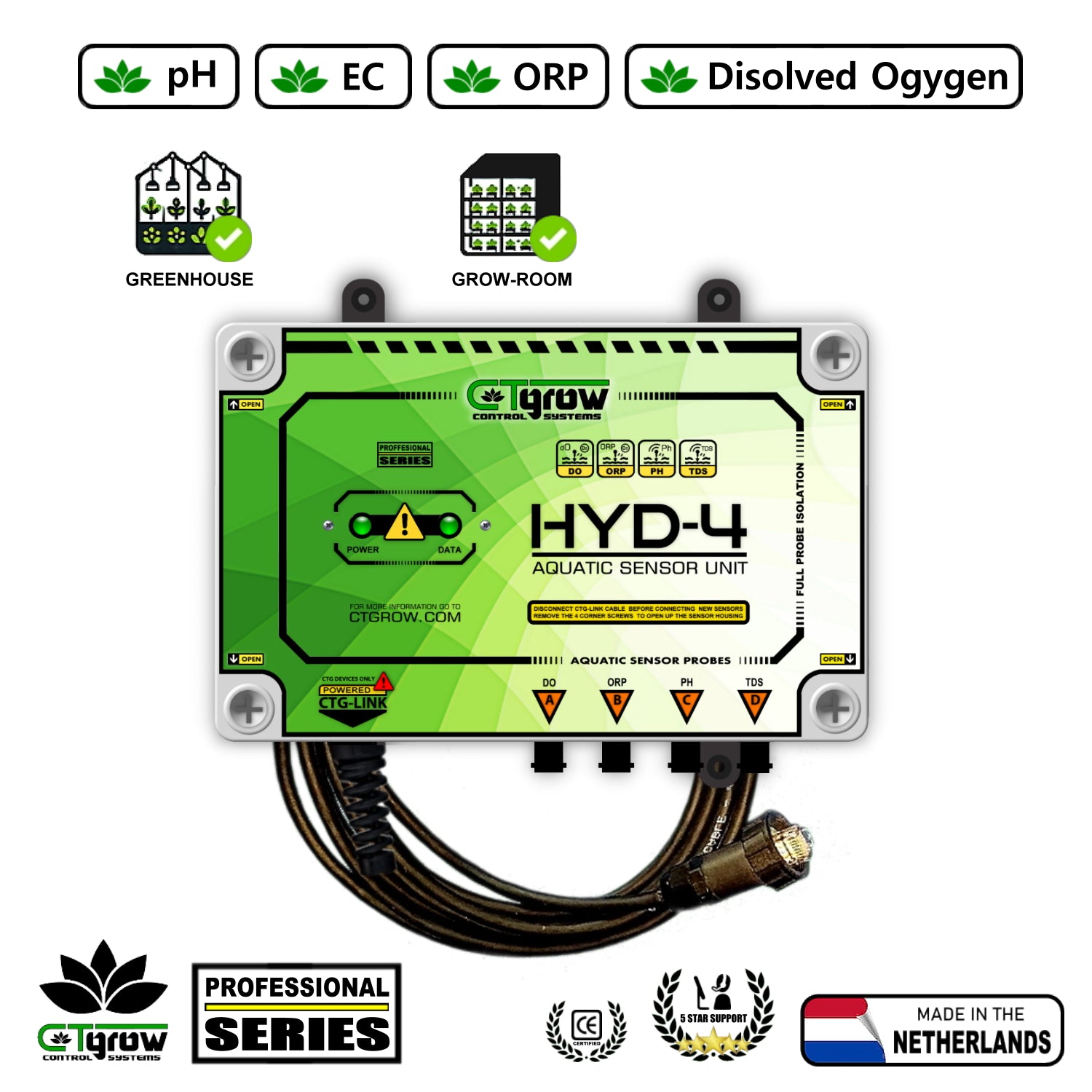 HYD-4 – pH / EC / ORP / DO Unit